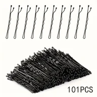 Ozdoby do włosów - TEMU 101 Sztuk Spinek do Włosów, Premium Czarne Spinki z Pudełkiem dla Kobiet, Niewidoczne Klipsy Falowane Akcesoria do Włosów na Każdy Typ Włosów - miniaturka - grafika 1