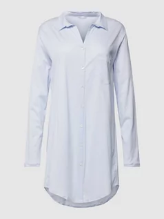Bielizna nocna - Koszula nocna w jednolitym kolorze z listwą guzikową - grafika 1
