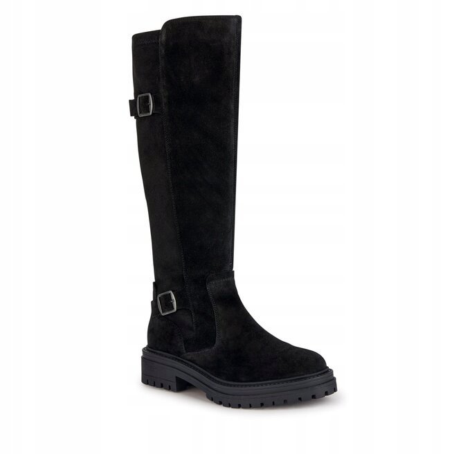 GEOX IRIDEA KOZAKI DAMSKIE SKÓRZANE CZARNE 38 Ż5C