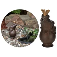 Fontanny ogrodowe - Haushalt HI Fontanna ogrodowa żabi król, brązowa - miniaturka - grafika 1