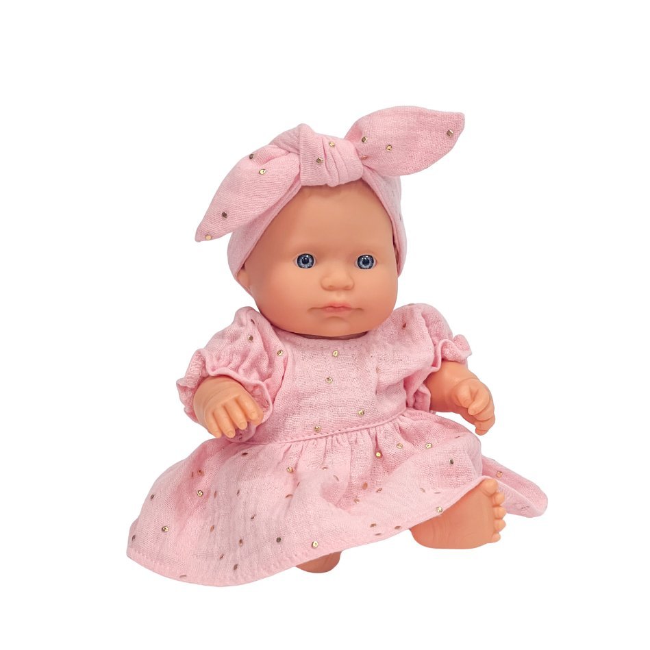 Lalka Miniland 21 cm, Europejka + komplet ubranek Przytullale