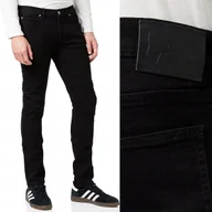 Spodnie męskie - Lee LUKE SLIM Clean Black MOCNO ZWĘŻANE CZARNE SPODNIE JEANSOWE W34 L34 - miniaturka - grafika 1