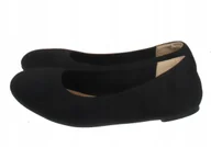 Baleriny - Amazon Essentials Czarne Gładkie Baleriny Damskie Tekstylne 41,5 J1A - miniaturka - grafika 1