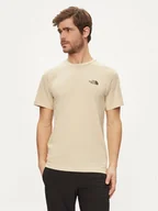 Koszulki męskie - The North Face T-Shirt Simple Dome NF0A87NG Beżowy Regular Fit - miniaturka - grafika 1