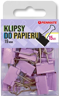 Klipsy do papieru Penmate Fiołkowe 19 mm TT8320 - Pinezki - miniaturka - grafika 2