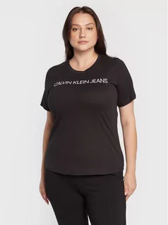 Koszulki i topy damskie - Calvin Klein Jeans Plus T-Shirt J20J217531 Czarny Regular Fit - grafika 1