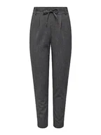Spodnie damskie - ONLY Damskie spodnie Onlpoptrash-Elise Easy Melange Pant Noos, ciemnoszary melanż, (M) W / 32L - miniaturka - grafika 1