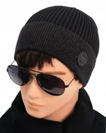 Czapki męskie - CZAPKA męska ZIMOWA na Mrozy Elastyczna z Wiskozą CZARNA Pako Jeans - miniaturka - grafika 1