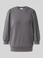 Bluzy damskie - Bluza z prążkowanymi wykończeniami model ‘TENNY’ - miniaturka - grafika 1