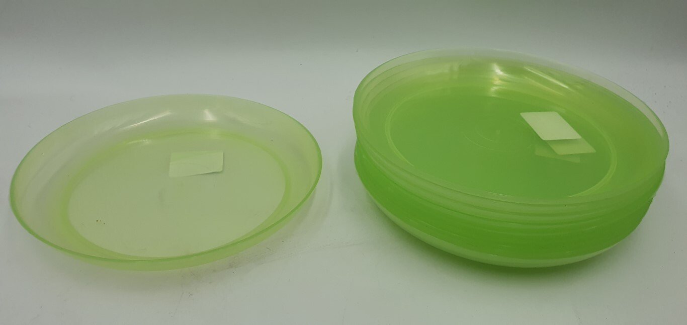 Polplast podstawka 13cm transparentna zielona 10szt
