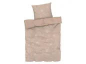 Pościel - LIVARNO home Pościel satynowa dwustronna z mikrofibry, 140 x 200 cm (Beżowy w kwiaty) - miniaturka - grafika 1