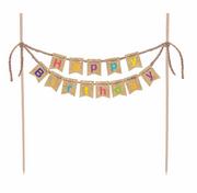 Dekoracje i nakrycia stołu na imprezę - Dekoracja tortu Happy Birthday - Kraft Balloons - miniaturka - grafika 1