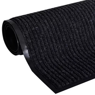 vidaXL Wycieraczka pod drzwi PCV czarna 90 x 120 cm - Wycieraczki - miniaturka - grafika 1