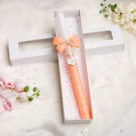 Świece - Świeca do Chrztu Świętego z Personalizacją Pomarańczowa Sc-33N - miniaturka - grafika 1
