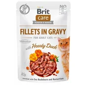 Mokra karma dla kotów - Brit Care Cat Fillets in gravy kaczka 85 g filety kaczki w sosie - miniaturka - grafika 1