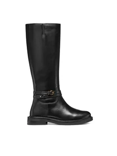 Geox Oficerki D Serilda D56WYA 00043 C9999 Czarny - Kozaki damskie - miniaturka - grafika 1