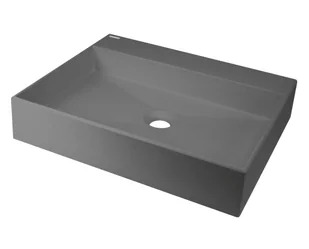 Deante Correo Umywalka nablatowa 50x40 cm antracyt metalik CQRTU5S - Umywalki - miniaturka - grafika 1