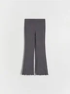 Spodnie i spodenki dla dziewczynek - Reserved - Legginsy flare - ciemnoszary - miniaturka - grafika 1
