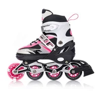 Rolki - Rolki Regulowane Meteor 4w1 Seasons Pink LED 2022 - 38-41 - miniaturka - grafika 1