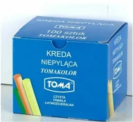 Kreda - Kreda szkolna niepyląca kolorowa 100szt - TOMA - miniaturka - grafika 1