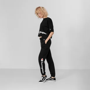 Damskie spodnie dresowe z logo CHAMPION Elastic Cuff Pants - Spodnie sportowe damskie - miniaturka - grafika 1