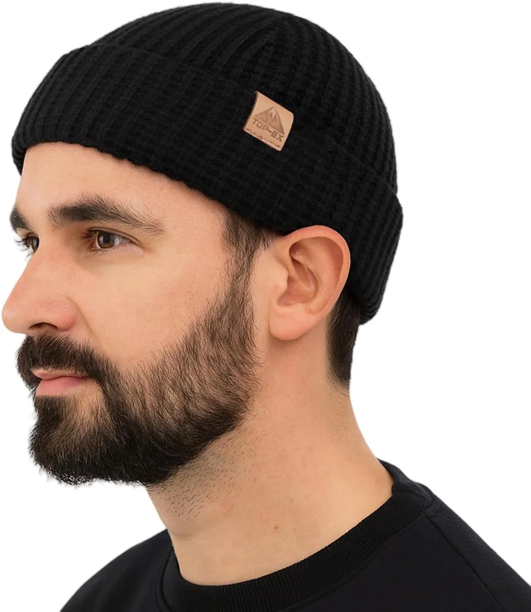 CZAPKA Z DASZKIEM WEŁNIANA MERINO DWUWARSTWOWA WAFLOWA TROYER L/XL/XXL