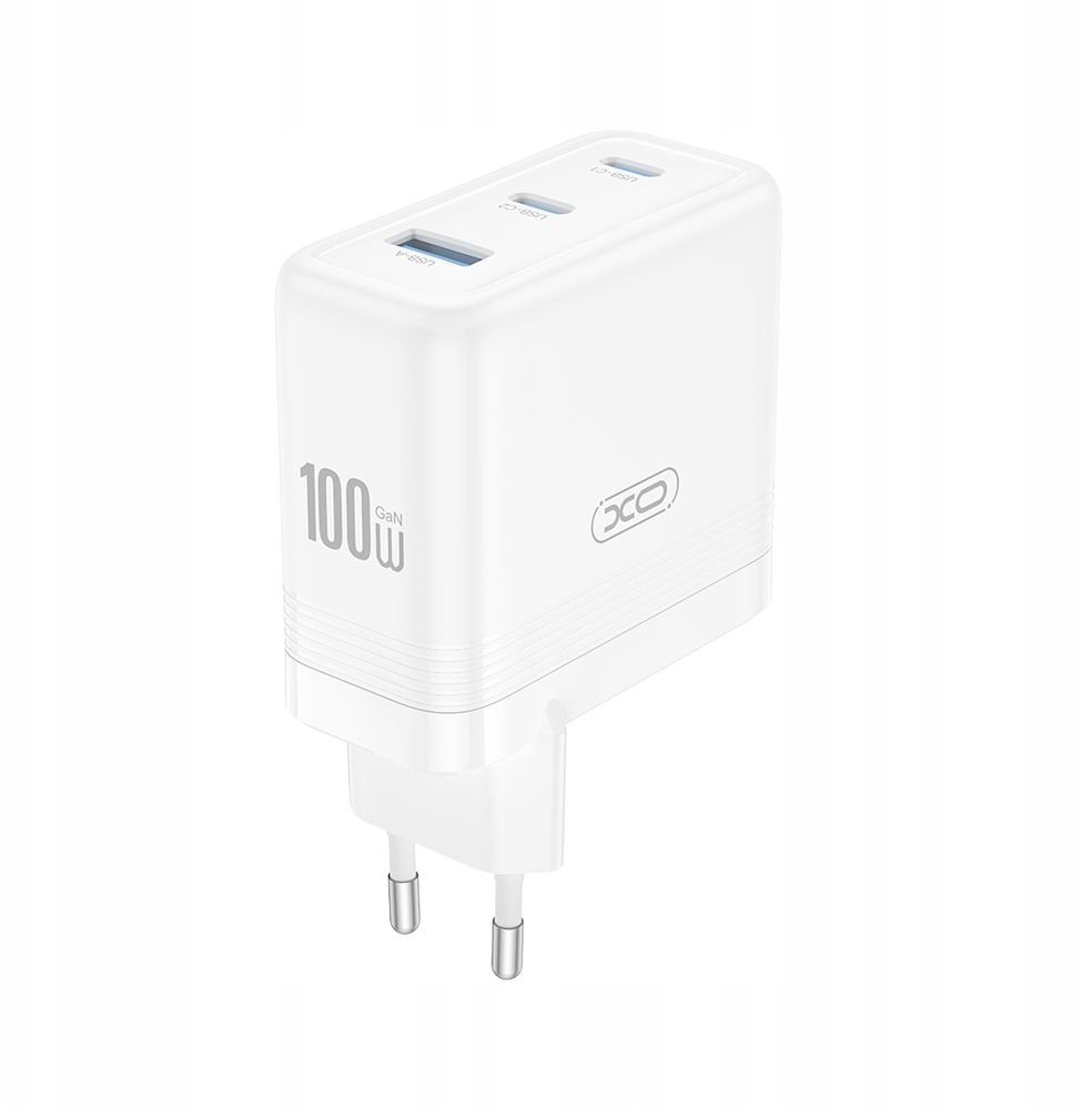 XO ładowarka sieciowa CE35 PD 100W 2x USB-C 1x USB biała