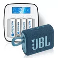 Latarki - Zestaw 10  Ładowarek do akumulatorów NC-1000M  + Głośnik Bluetooth JBL GO 3 - miniaturka - grafika 1
