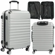 Walizki - ŚREDNIA WALIZKA PODRÓŻNA na KÓŁKACH 63 L BAGAŻ ABS TWARDA do SAMOLOTU LEKKA - miniaturka - grafika 1