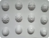 Akcesoria rzeźbiarskie - Forma do odlewów gipsu, pisanki 3D, 6 elementów - miniaturka - grafika 1