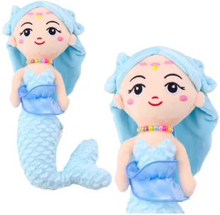 Pluszowa Syrenka z Koralami Przytulanka Niebieska 32cm LEAN Toys - Maskotki i pluszaki - miniaturka - grafika 1
