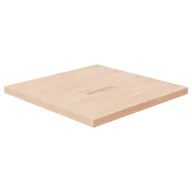 Blaty meblowe i parapety okienne - Kwadratowy blat do stolika, 80x80x4 cm, surowe drewno dębowe - miniaturka - grafika 1