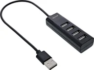 Huby USB - HUB USB InLine InLine® USB 2.0 4-Port Hub, Type-A male to 4x Type-A female, black, 30cm, slim design 33293H - miniaturka - grafika 1