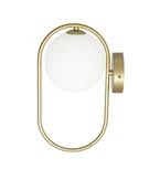 Lampy ścienne - Kinkiet kula złoty mosiądz Cordel, elegancki, nowoczesny - miniaturka - grafika 1