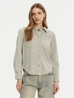 Koszule damskie - ONLY Koszula jeansowa Silla 15338783 Zielony Slim Fit - miniaturka - grafika 1