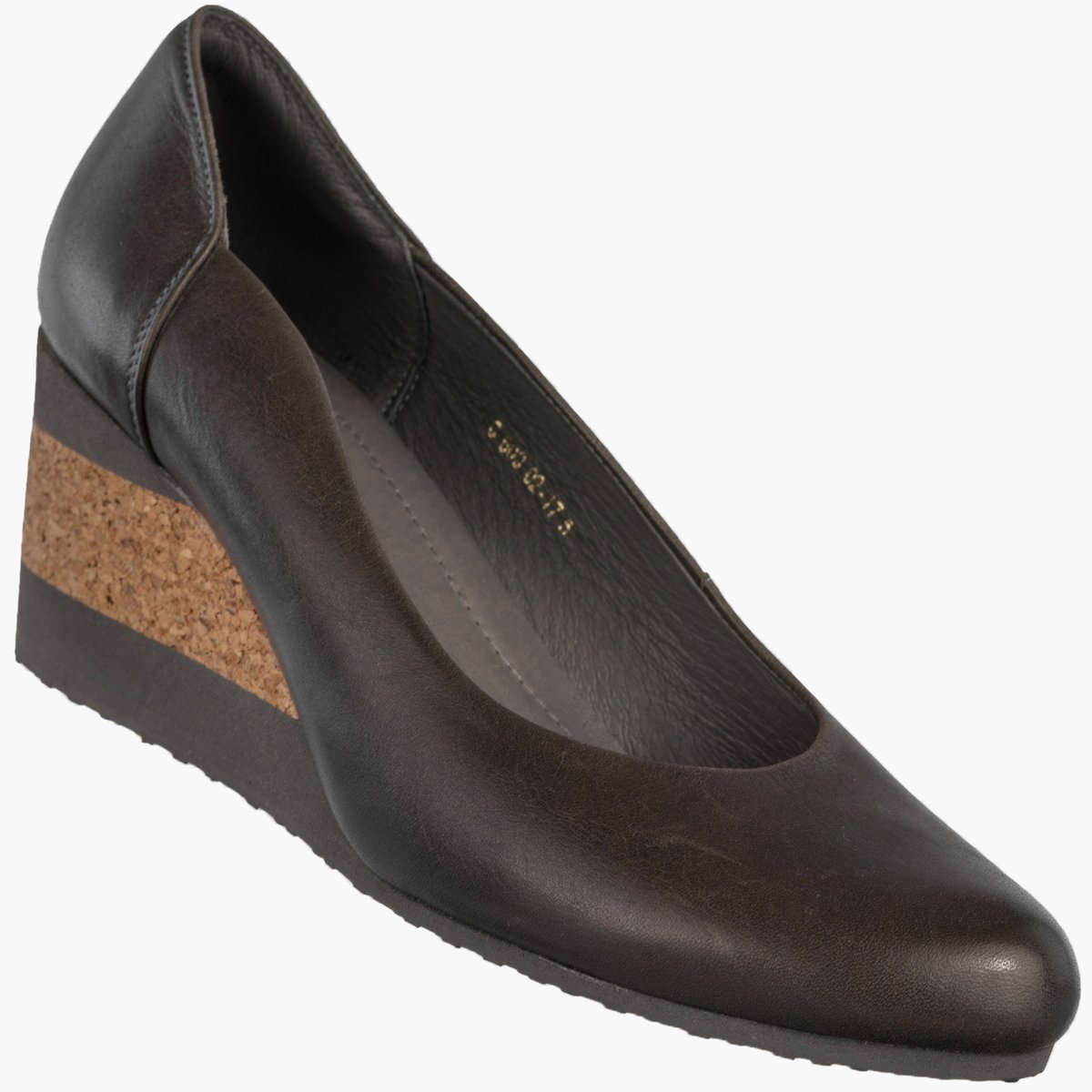 Czółenka Damskie Skórzane Buty Na Obcasie Klasyczne Darex Popiel 40,5 Popiel