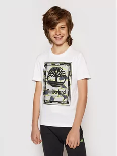 Timberland T-Shirt T25R90 S Biały Regular Fit - Koszulki dla chłopców - miniaturka - grafika 1
