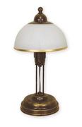 Lampy stojące - Lemir Flex lampka stołowa 1 pł brązowy + zdobienie złotem O1488 BR 015O1488 BR - miniaturka - grafika 1