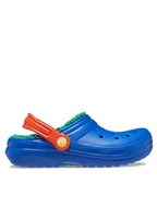 Buty dla chłopców - Crocs Klapki Classic Lined Clog Kids 207010 Niebieski - miniaturka - grafika 1
