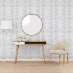 vidaXL Panele ścienne, 12 szt., białe, 50x50 cm, EPS, 3 m², kamień - Dekoracje domu - miniaturka - grafika 1