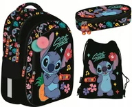 Plecaki worki - Zestaw Plecak piórnik worek Stitch Black Aloha Majewski 22 l - miniaturka - grafika 1