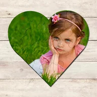 Puzzle - Puzzle z MDF-u z Twoim zdjęciem - Fotopuzzle - serce - miniaturka - grafika 1