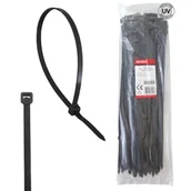 Inne mocowania - Opaski kablowe 7,6x400 czarna Uv 100 sztuk trytki opaski zaciskowe Erko - miniaturka - grafika 1