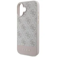 Etui i futerały do telefonów - Etui GUESS 4G Bottom Stripe do Apple iPhone 16 Plus Różowy - miniaturka - grafika 1