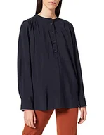 Bluzki damskie - Tommy Hilfiger Damska bluzka Viscose Twill P-Over Blouse Ls, Desert Sky, 36 - miniaturka - grafika 1