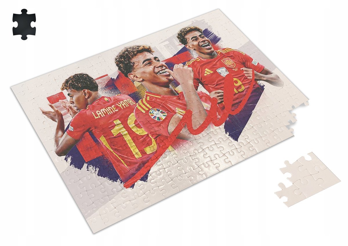 Puzzle LAMINE YAMAL BARCELONA A3 252 el z Nadrukiem + IMIĘ Pudełko 12