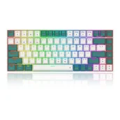 Klawiatury - Redragon K678 Pro Singed Biało-zielony - miniaturka - grafika 1