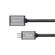 Kable USB - Kabel USB - micro USB gniazdo-wtyk 1.0m KrugerMatz - miniaturka - grafika 1