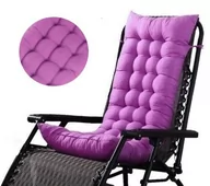 Poduszki ogrodowe - Poduszka Ogrodowa Na Krzesło Fotel Pikowana 110X60 Fioletowa - miniaturka - grafika 1