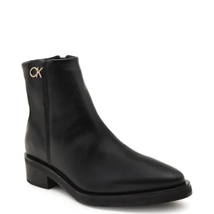 Calvin Klein Skórzane botki - Botki damskie - miniaturka - grafika 1